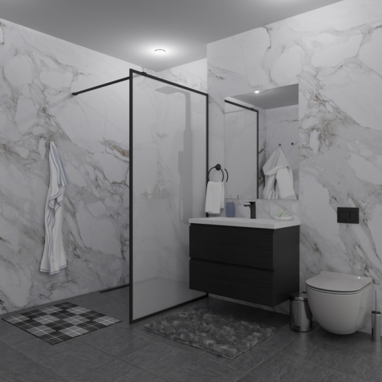 SHOWER GLASS GK-24-10мм черный матовый стекло матовое толщина 10_0