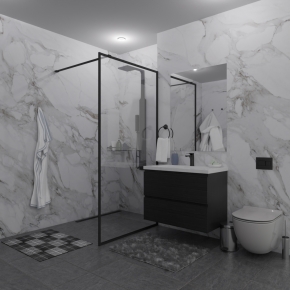 SHOWER GLASS GK-24-10мм черный матовый стекло бесцветное толщина 10_0