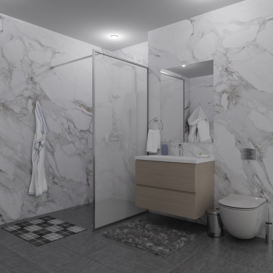 SHOWER GLASS GK-24-10мм хром блестящий стекло матовое толщина 10_0