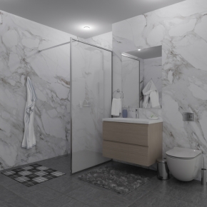SHOWER GLASS GK-24-10мм хром блестящий стекло матовое толщина 10_0