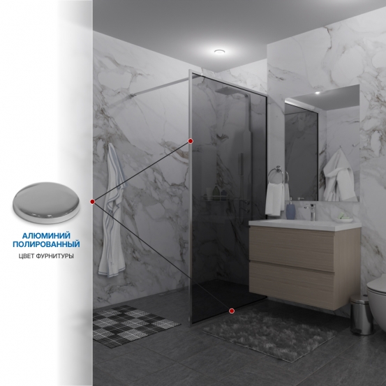 Инфографика 4 SHOWER GLASS GK-24-10мм хром блестящий стекло графитовое толщина 10_0