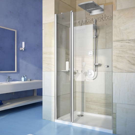 LUX DOOR GK-602A хром матовый стекло выбеленное