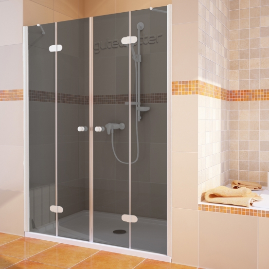LUX DOOR GK-104 белый матовый стекло графитовое