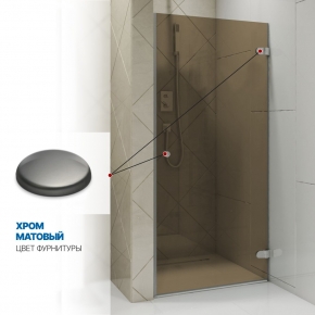 Инфографика 4 LUX DOOR GK-001 хром матовый стекло бронзовое толщина 0_8 правое открывание двери
