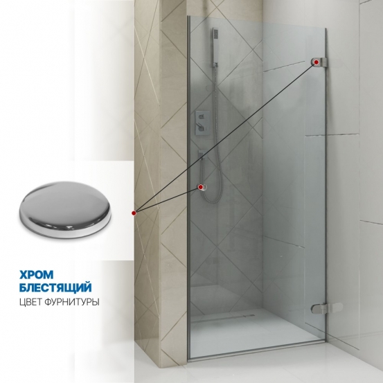 Инфографика 4 LUX DOOR GK-001 хром блестящий стекло выбеленное толщина 0_8 правое открывание двери