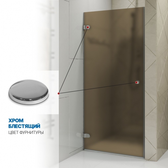 Инфографика 4 LUX DOOR GK-001 хром блестящий стекло бронзовое матовое толщина 0_8 левое открывание двери