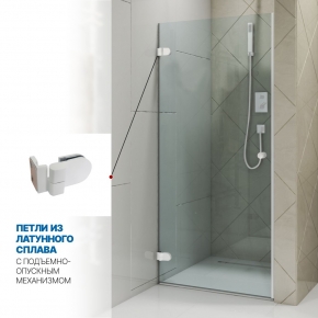 Инфографика 3 LUX DOOR GK-001 белый матовый стекло бесцветное толщина 0_8 левое открывание двери