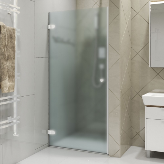 LUX DOOR GK-001 белый матовый стекло матовое левое открывание двери