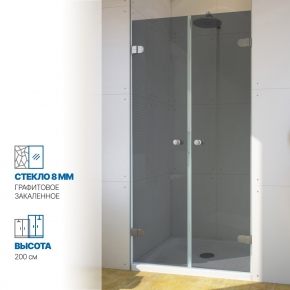 Инфографика 1 LUX DOOR GK-002 хром матовый стекло графитовое толщина 0_8