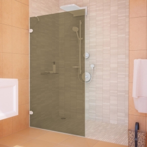 LUX DOOR GK-001N белый матовый стекло бронзовое