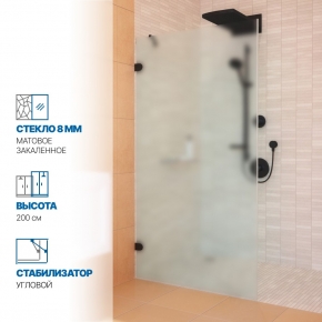 Инфографика 1 LUX DOOR GK-001N черный матовый стекло матовое толщина 8_0