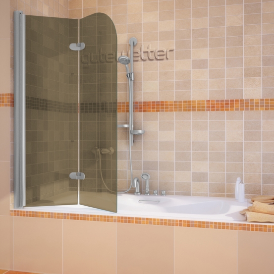 LUX PEARL GV-102 хром матовый стекло бронзовое левое открывание двери