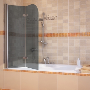 LUX PEARL GV-102 хром блестящий стекло графитовое левое открывание двери