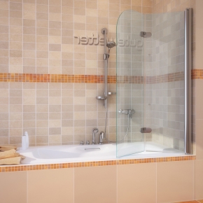 LUX PEARL GV-102 хром блестящий стекло выбеленное правое открывание двери