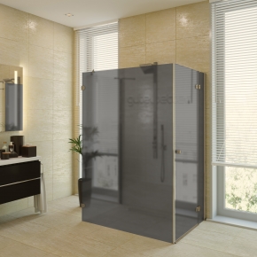 LUX RECTAN GK-104C бронзовый стекло графитовое матовое правое открывание двери