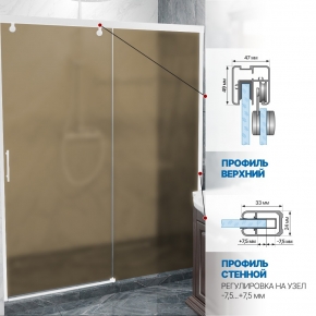 Инфографика 4 SLIDE DOOR GK-862 белый матовый стекло бронзовое матовое