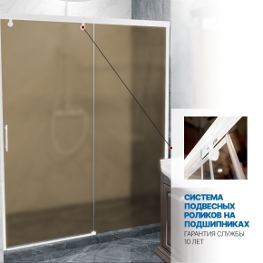 Инфографика 3 SLIDE DOOR GK-862 белый матовый стекло бронзовое матовое