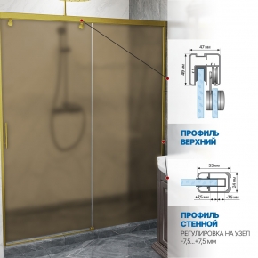 Инфографика 4 SLIDE DOOR GK-862 золотой металлик стекло бронзовое матовое