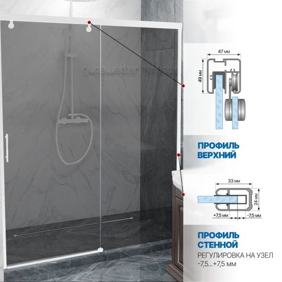 Инфографика 4 SLIDE DOOR GK-862 белый матовый стекло  графитовое