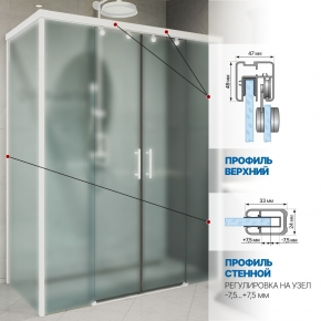 Инфографика 4 SLIDE RECTAN GK-865 белый матовый стекло  матовое