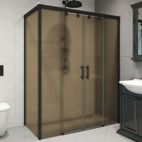 SLIDE RECTAN GK-865 черный матовый стекло бронзовое матовое