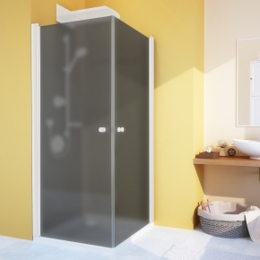 LUX SQUARE GK-602 белый матовый стекло графитовое матовое