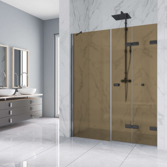 TREND DOOR GK-863CP черный матовый стекло бронзовое матовое