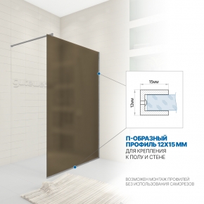 Инфографика 3 WALK-IN P008STB хром матовый стекло бронзовое матовое
