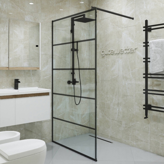 GLASS LINE GK-018 LOFTLN STB Q черный матовый стекло выбеленное