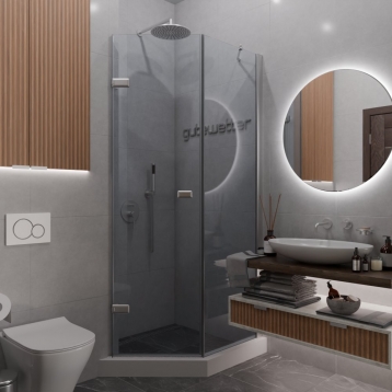 TREND DOOR GK-862BGP135 хром матовый стекло бесцветное #1
