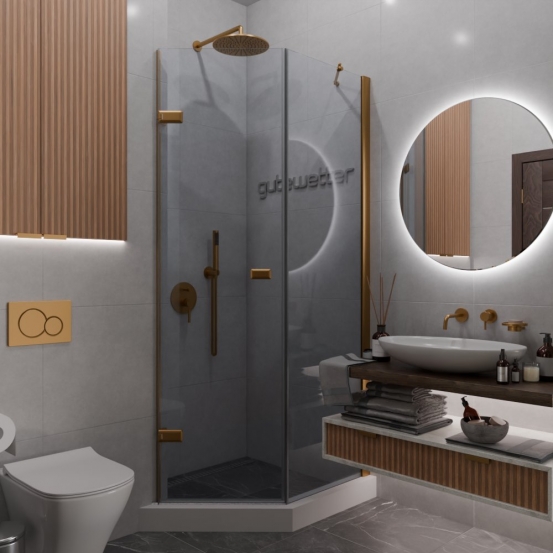 TREND DOOR GK-862BGP135 бронзовый стекло бесцветное #1