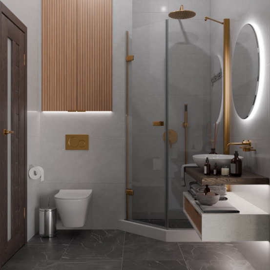 TREND DOOR GK-862BGP135 бронзовый стекло выбеленное #4