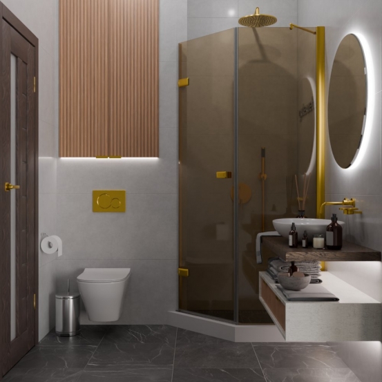 TREND DOOR GK-862BGP135 золотой металлик стекло бронзовое #4