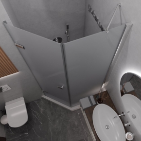 TREND DOOR GK-862BGP135 хром блестящий стекло матовое #2