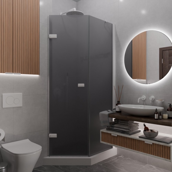 TREND DOOR GK-862BGP135 белый матовый стекло графитовое матовое #1