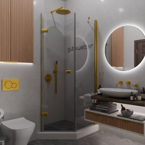 TREND DOOR GK-862BGP135 золотой металлик стекло выбеленное #1