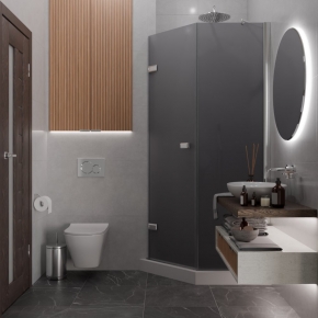 TREND DOOR GK-862BGP135 хром блестящий стекло графитовое матовое #4