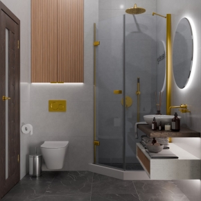 TREND DOOR GK-862BGP135 золотой металлик стекло бесцветное #4
