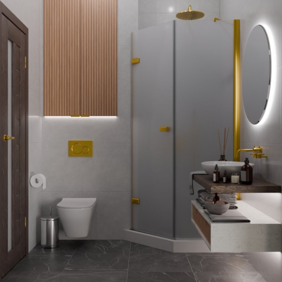 TREND DOOR GK-862BGP135 золотой металлик стекло матовое #4