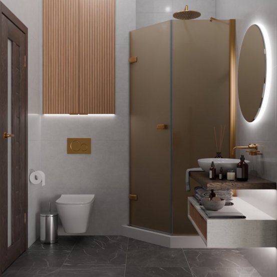 TREND DOOR GK-862BGP135 бронзовый стекло бронзовое матовое #4