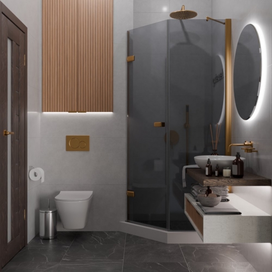 TREND DOOR GK-862BGP135 бронзовый стекло графитовое #4