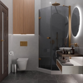 TREND DOOR GK-862BGP135 бронзовый стекло графитовое #4
