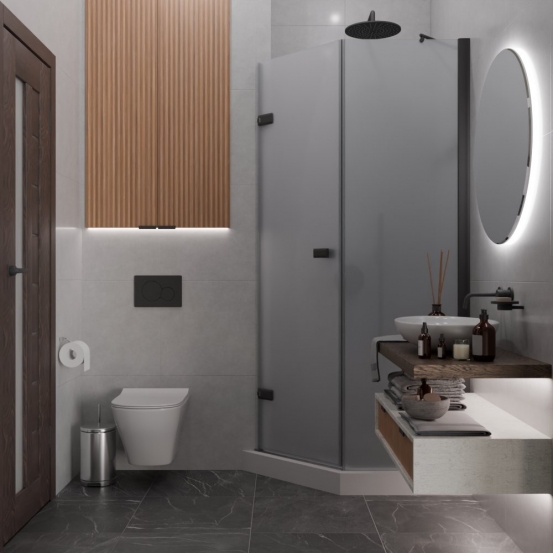 TREND DOOR GK-862BGP135 черный матовый стекло матовое #4