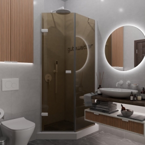 TREND DOOR GK-862BGP135 белый матовый стекло бронзовое #1