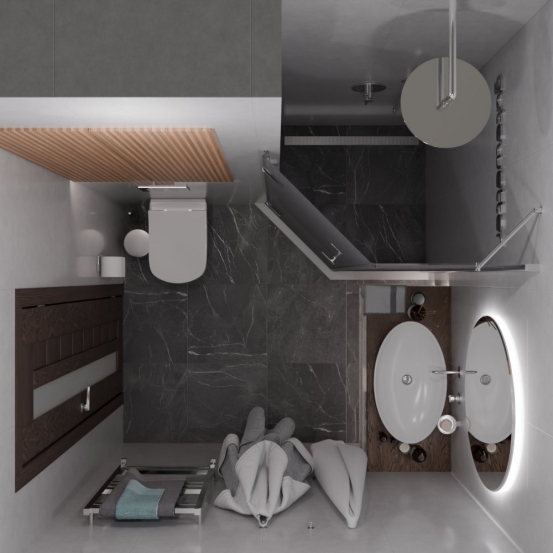 TREND DOOR GK-862BGP135 хром блестящий стекло графитовое матовое #5