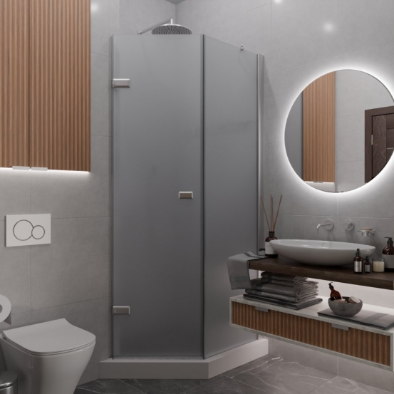 TREND DOOR GK-862BGP135 хром матовый стекло матовое #1