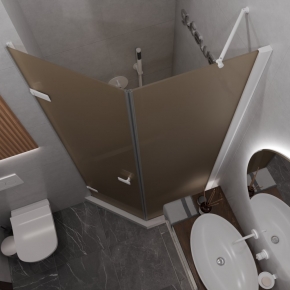 TREND DOOR GK-862BGP135 белый матовый стекло бронзовое матовое #2