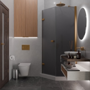 TREND DOOR GK-862BGP135 бронзовый стекло графитовое матовое #4