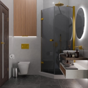 TREND DOOR GK-862BGP135 золотой металлик стекло графитовое #4