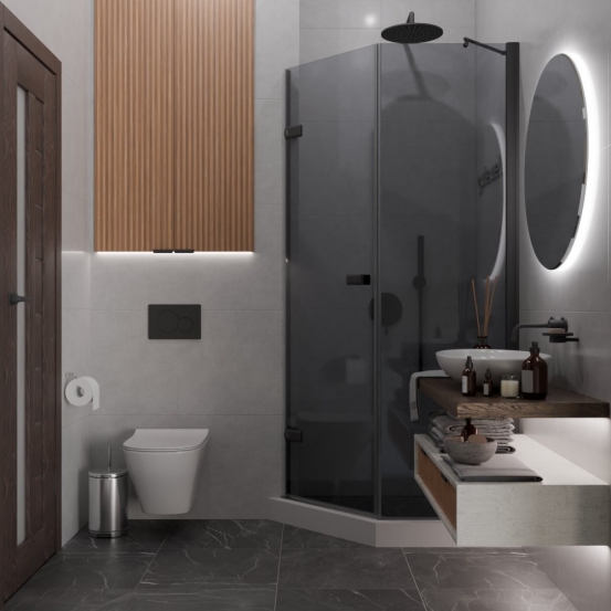 TREND DOOR GK-862BGP135 черный матовый стекло графитовое #4